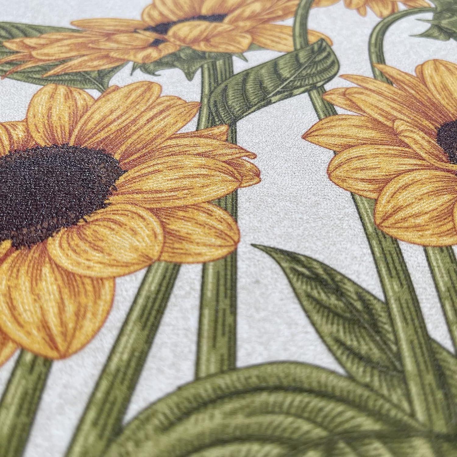 Alfombra de Baño Antideslizante UKELER Ovalada 80x50cm Floral