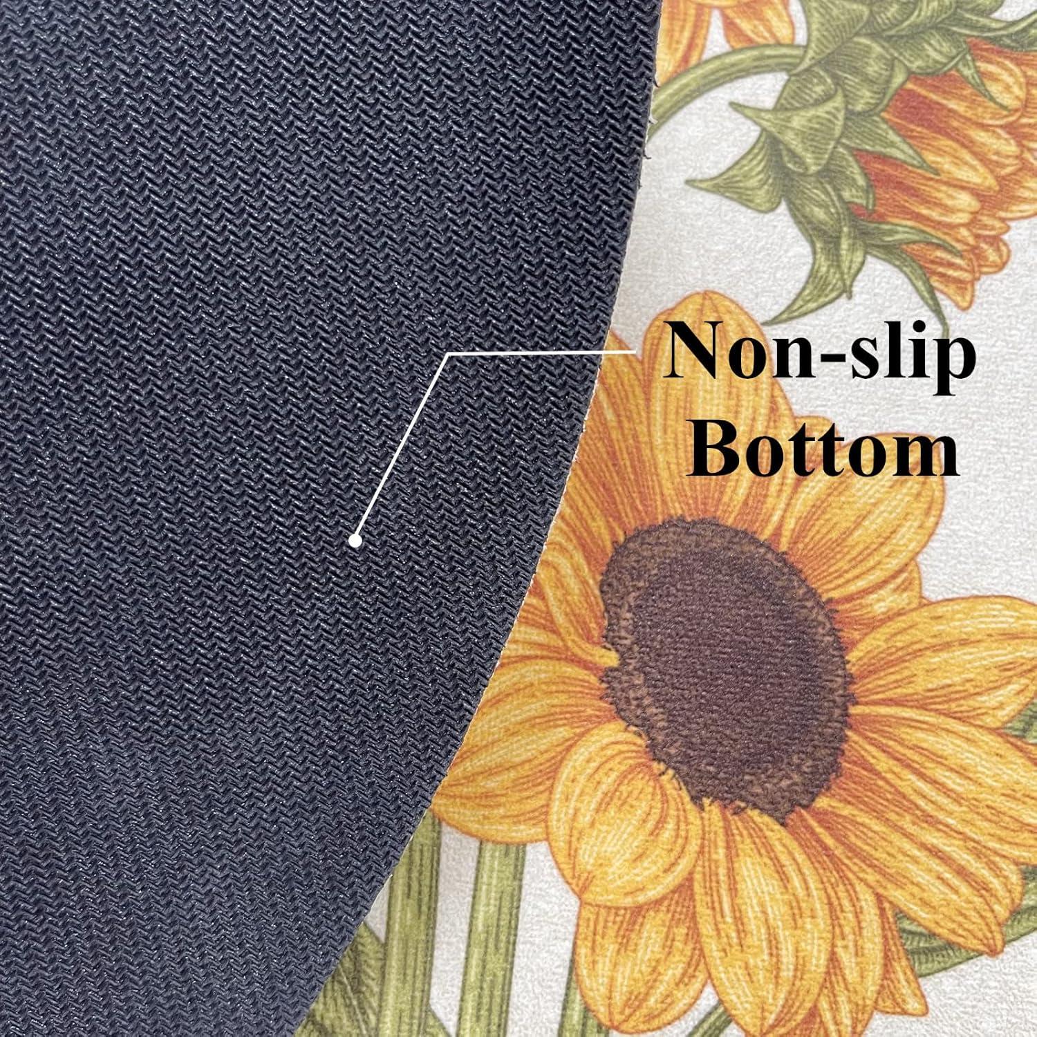 Alfombra de Baño Antideslizante UKELER Ovalada 80x50cm Floral