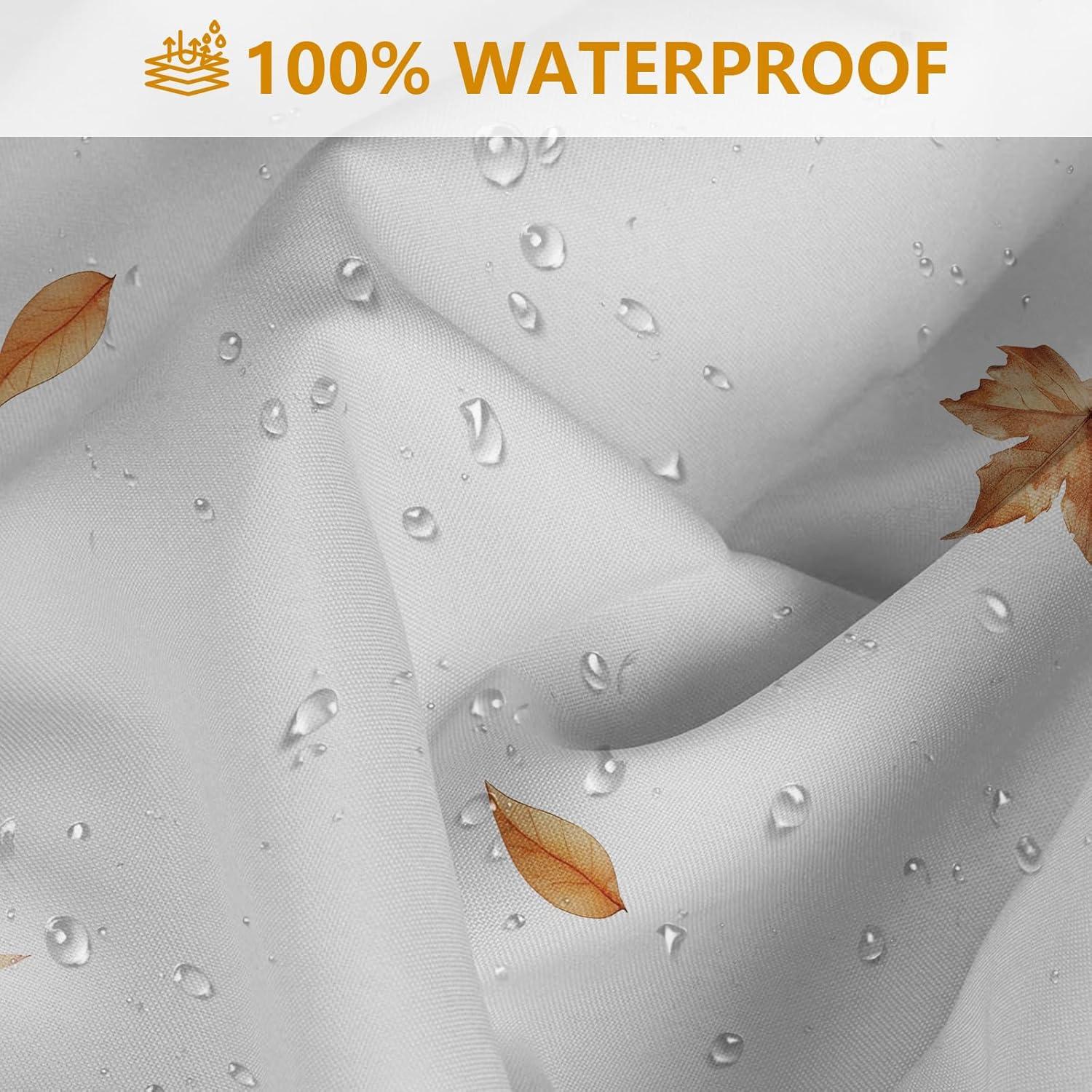 Conjunto de Cortina de Ducha Otoñal MEHOFOND 4 Piezas