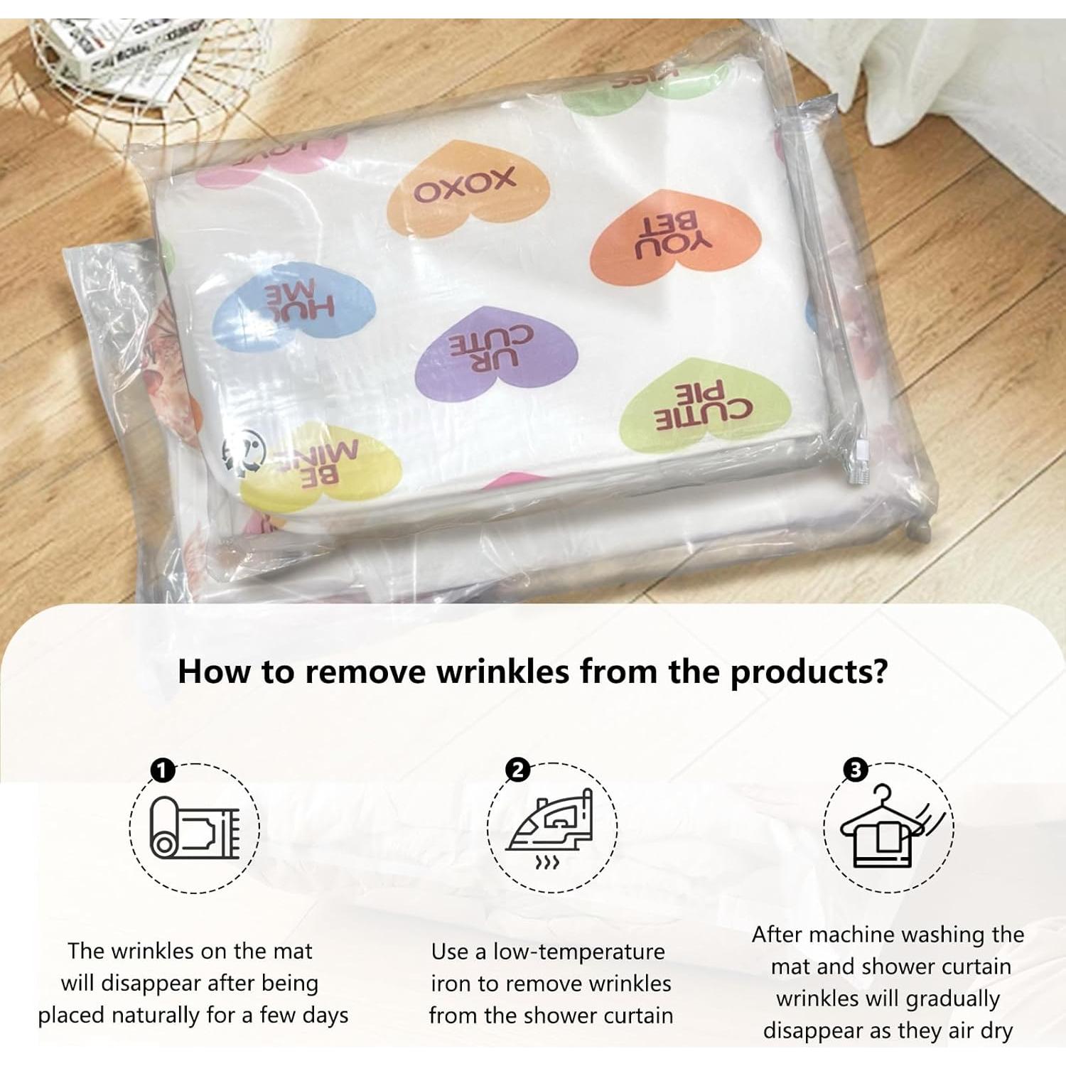 Conjunto de Cortina de Ducha Otoñal MEHOFOND 4 Piezas