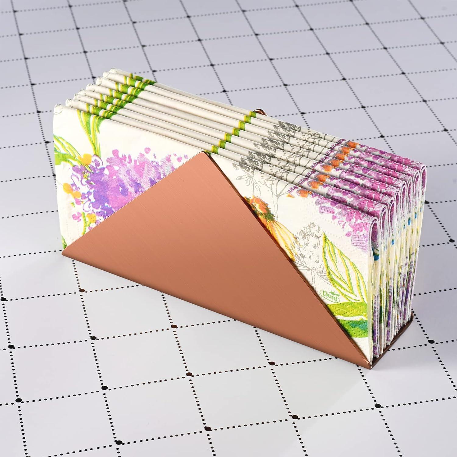 Soporte para Servilletas de Acero Inoxidable Rosa Oro Lidwot