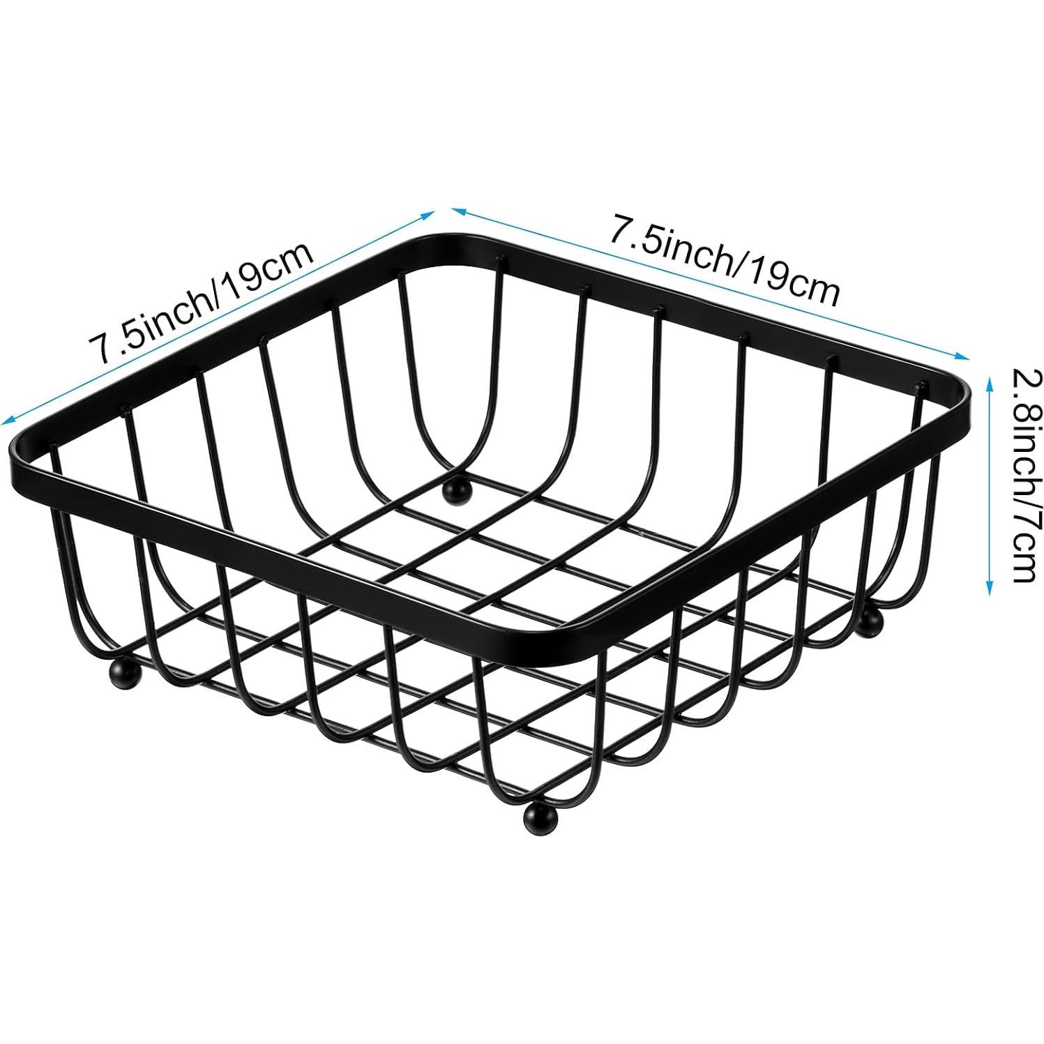 Soporte de Servilletas de Metal Hotop 2 Piezas Negro 20x20 cm