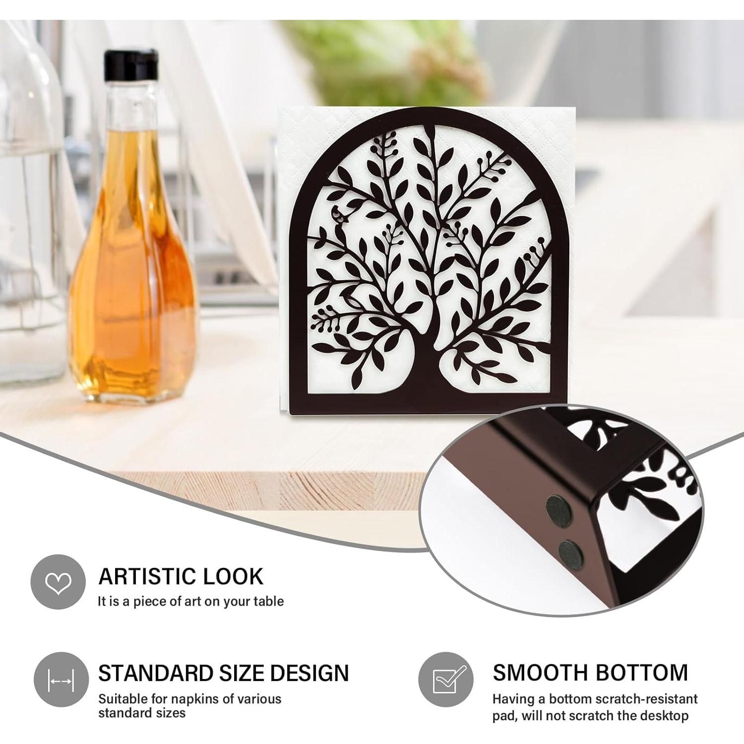 Soporte para Servilletas Fobule de Hierro Bronce 12.5x13.5cm