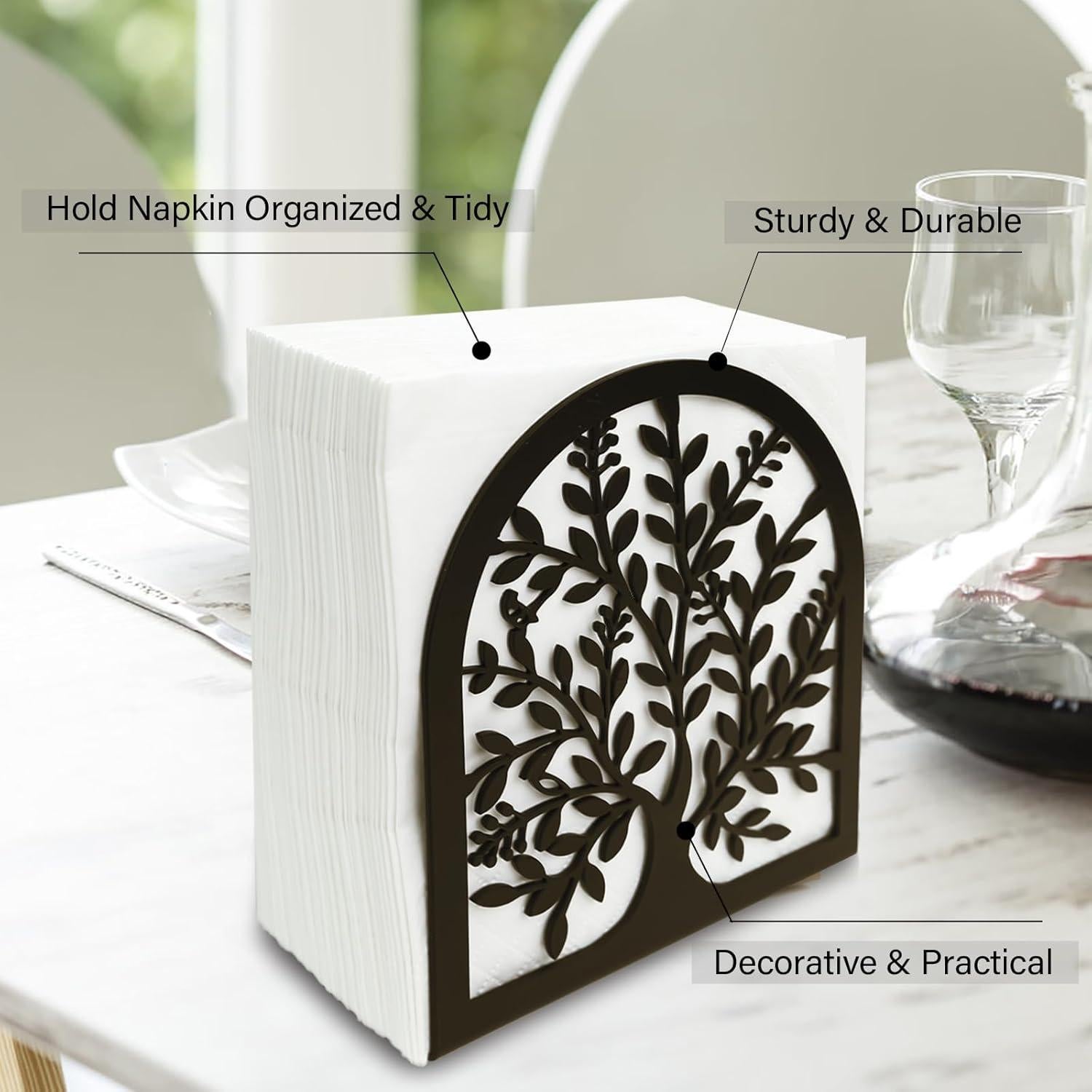 Soporte para Servilletas Fobule de Hierro Bronce 12.5x13.5cm