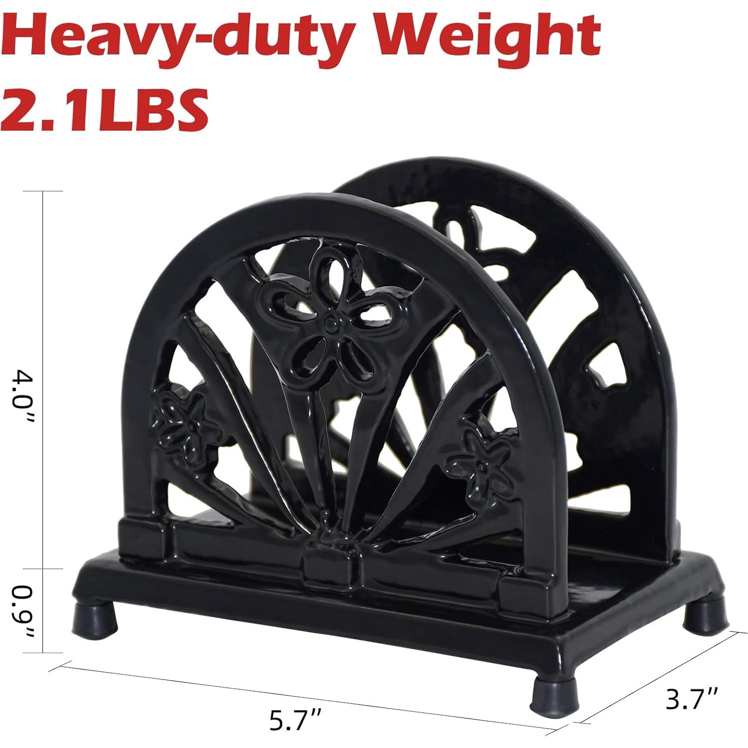 Soporte para Servilletas de Hierro Fundido Minluful Vintage Negro