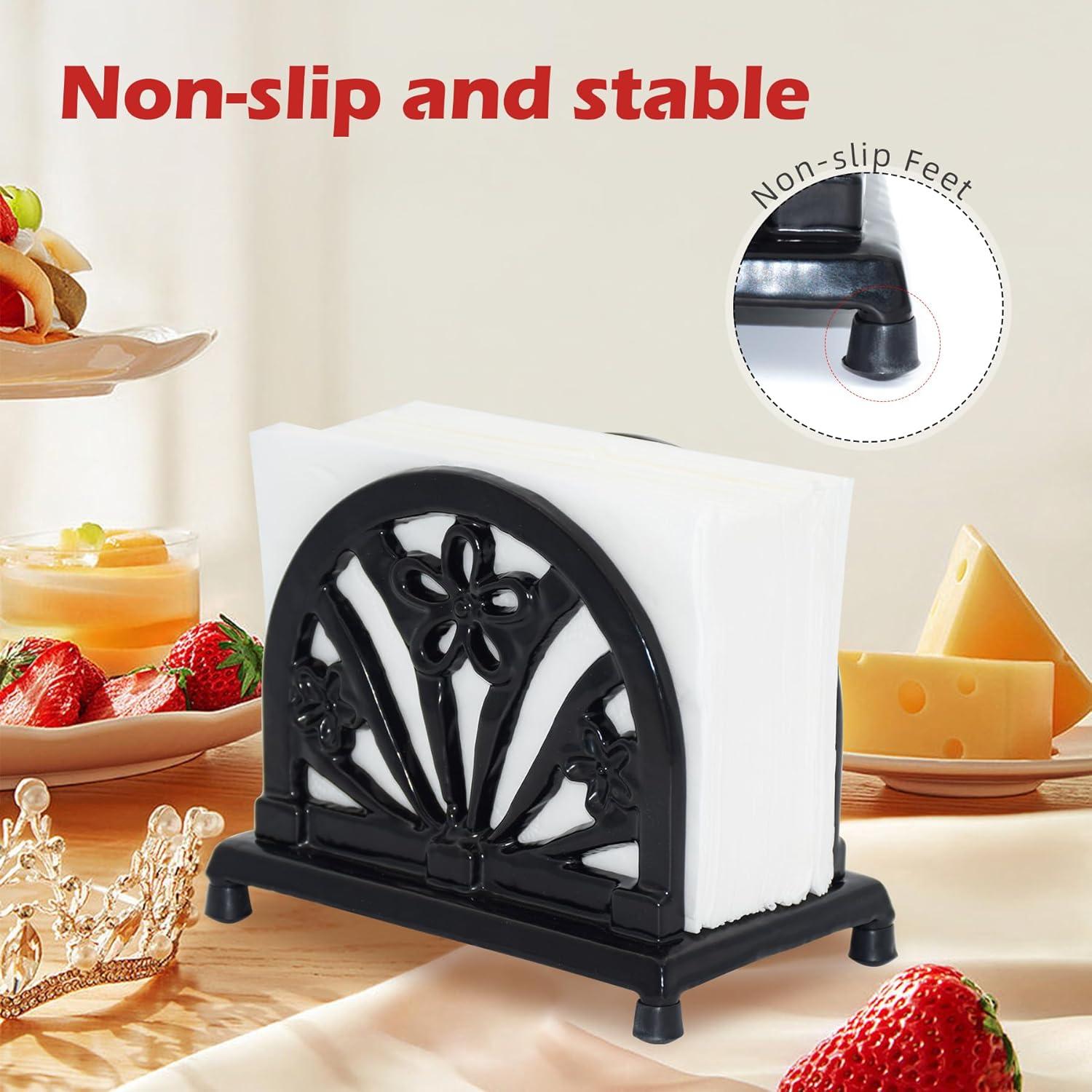 Soporte para Servilletas de Hierro Fundido Minluful Vintage Negro