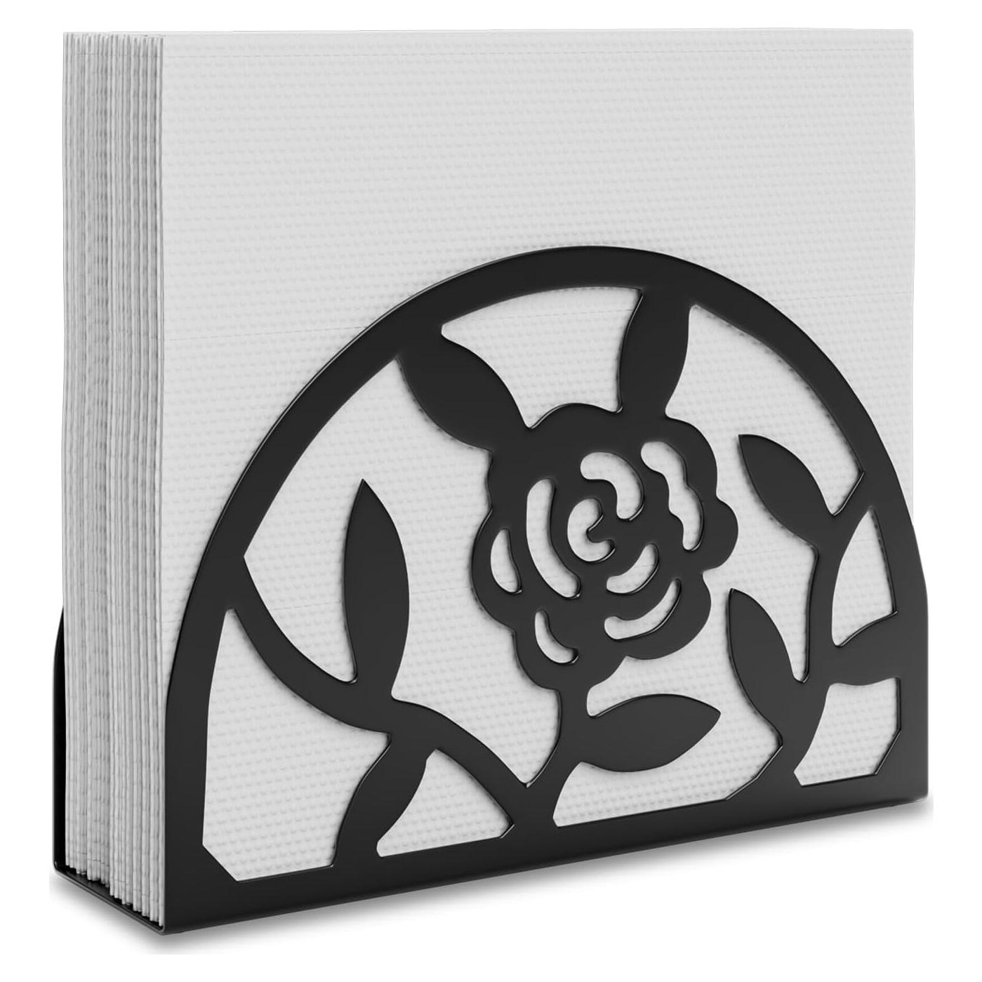 Soporte de Servilletas Epicano Rosa de Metal para Mesa 13.16 cm