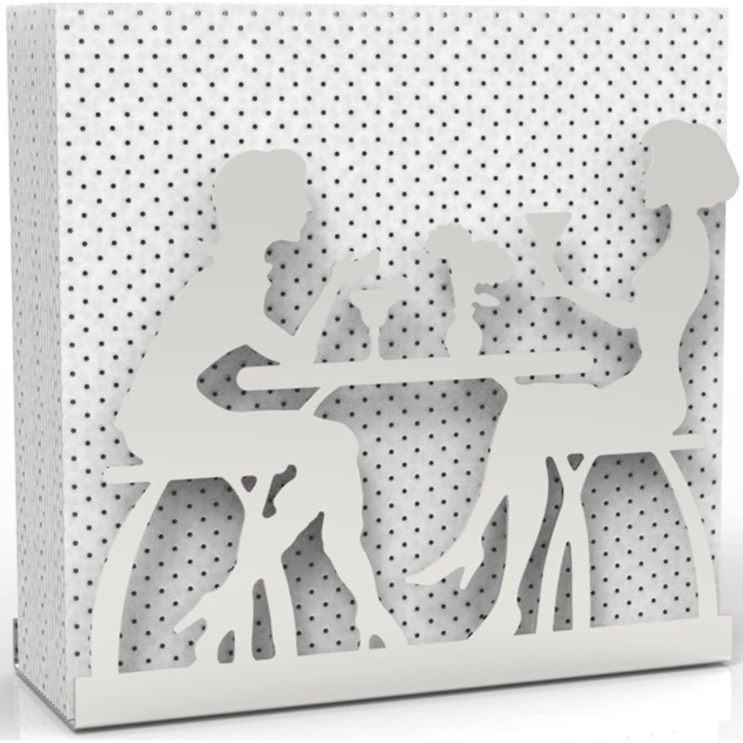 Soporte de Servilletas de Metal Decorelax Plata 15.4x12.6cm