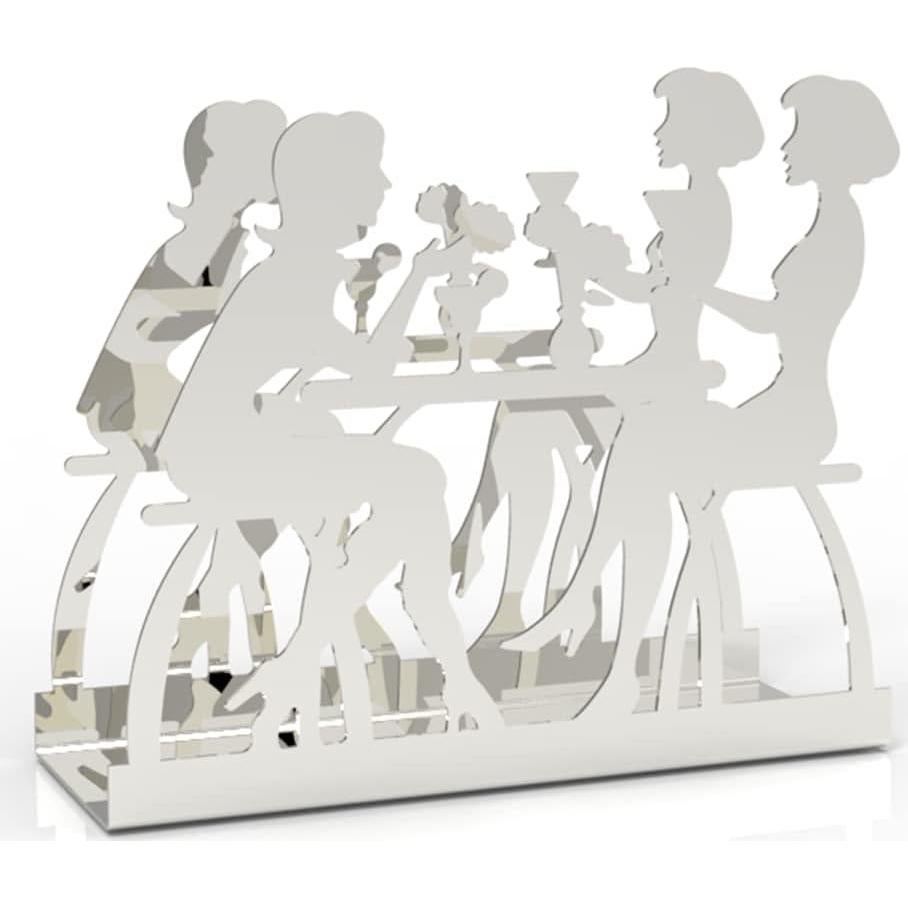 Soporte de Servilletas de Metal Decorelax Plata 15.4x12.6cm