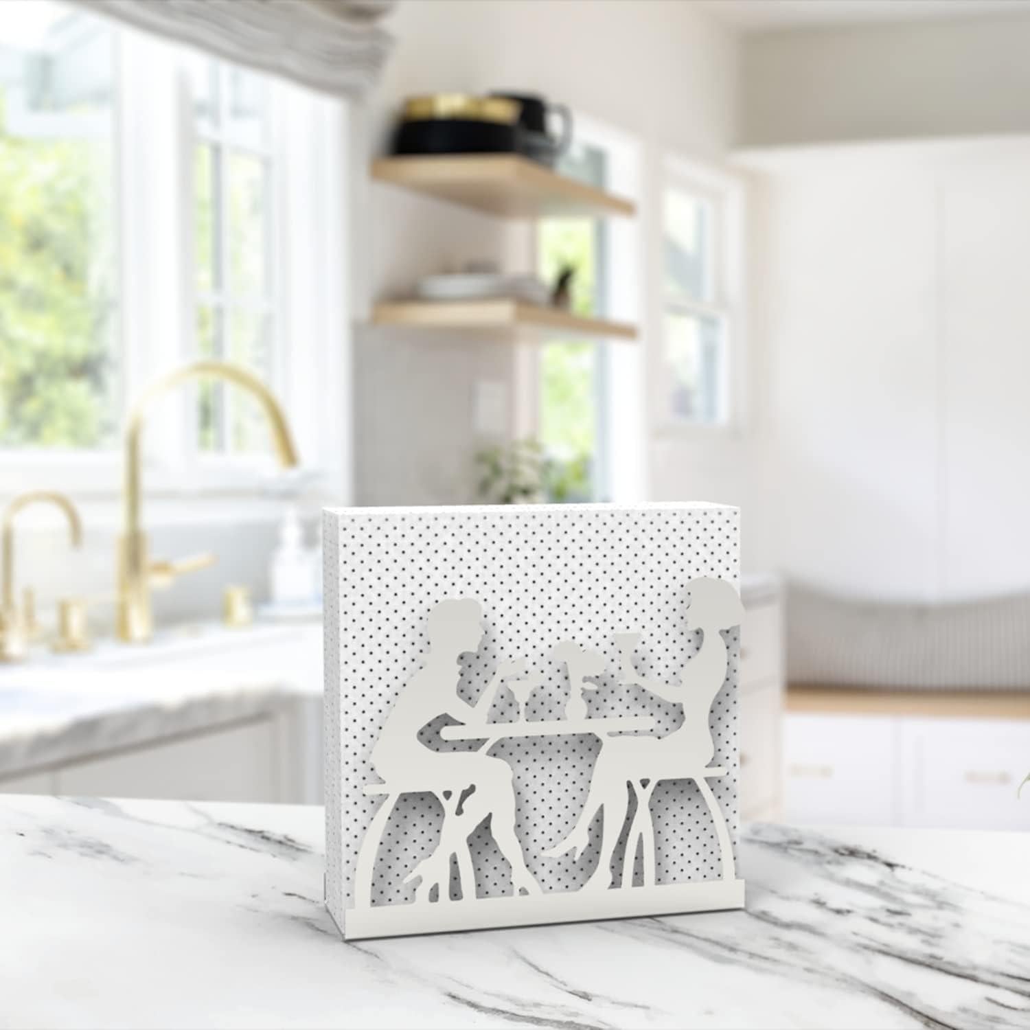 Soporte de Servilletas de Metal Decorelax Plata 15.4x12.6cm