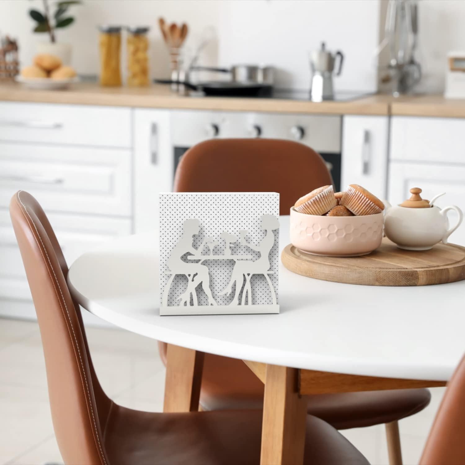 Soporte de Servilletas de Metal Decorelax Plata 15.4x12.6cm