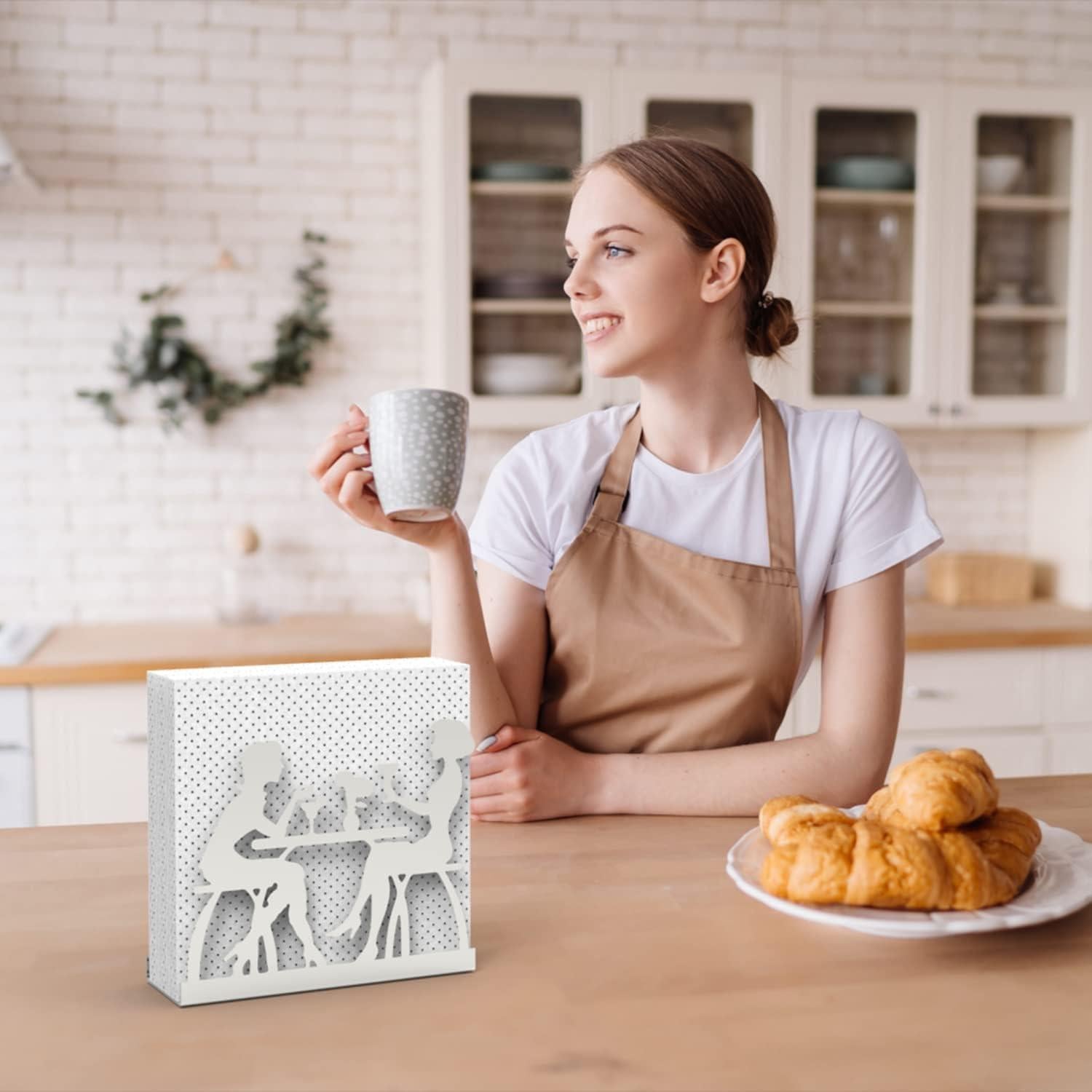 Soporte de Servilletas de Metal Decorelax Plata 15.4x12.6cm