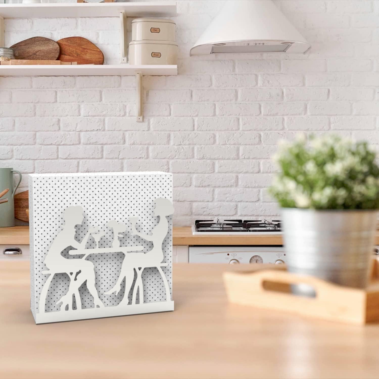 Soporte de Servilletas de Metal Decorelax Plata 15.4x12.6cm