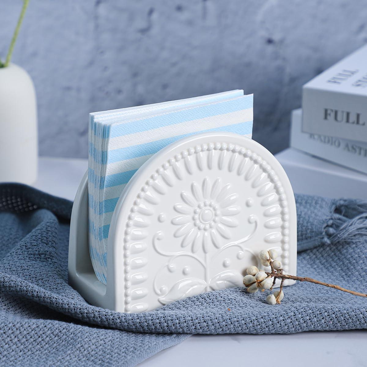 Soporte para Servilletas de Porcelana Sizikato Girasoles 15.24 cm