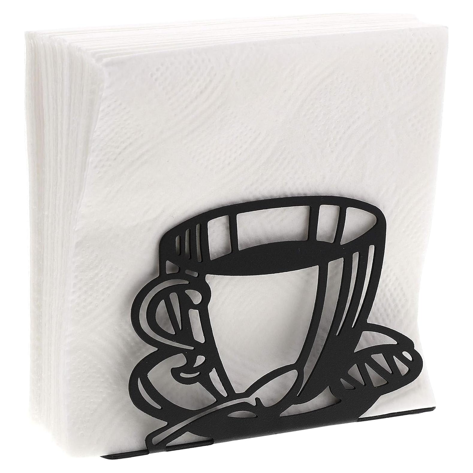 Soporte para Servilletas Metal Negro Servette Home Diseño Taza