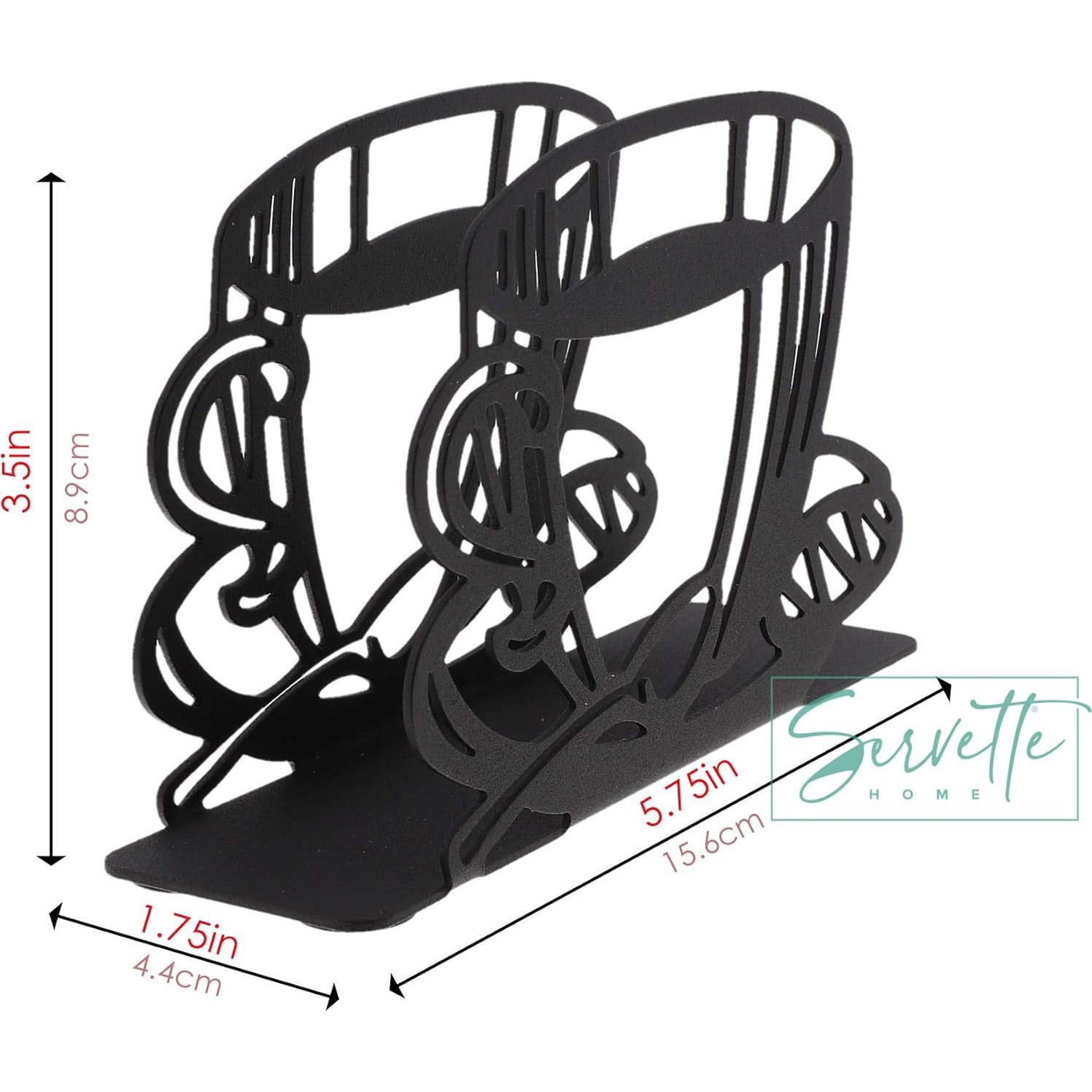 Soporte para Servilletas Metal Negro Servette Home Diseño Taza