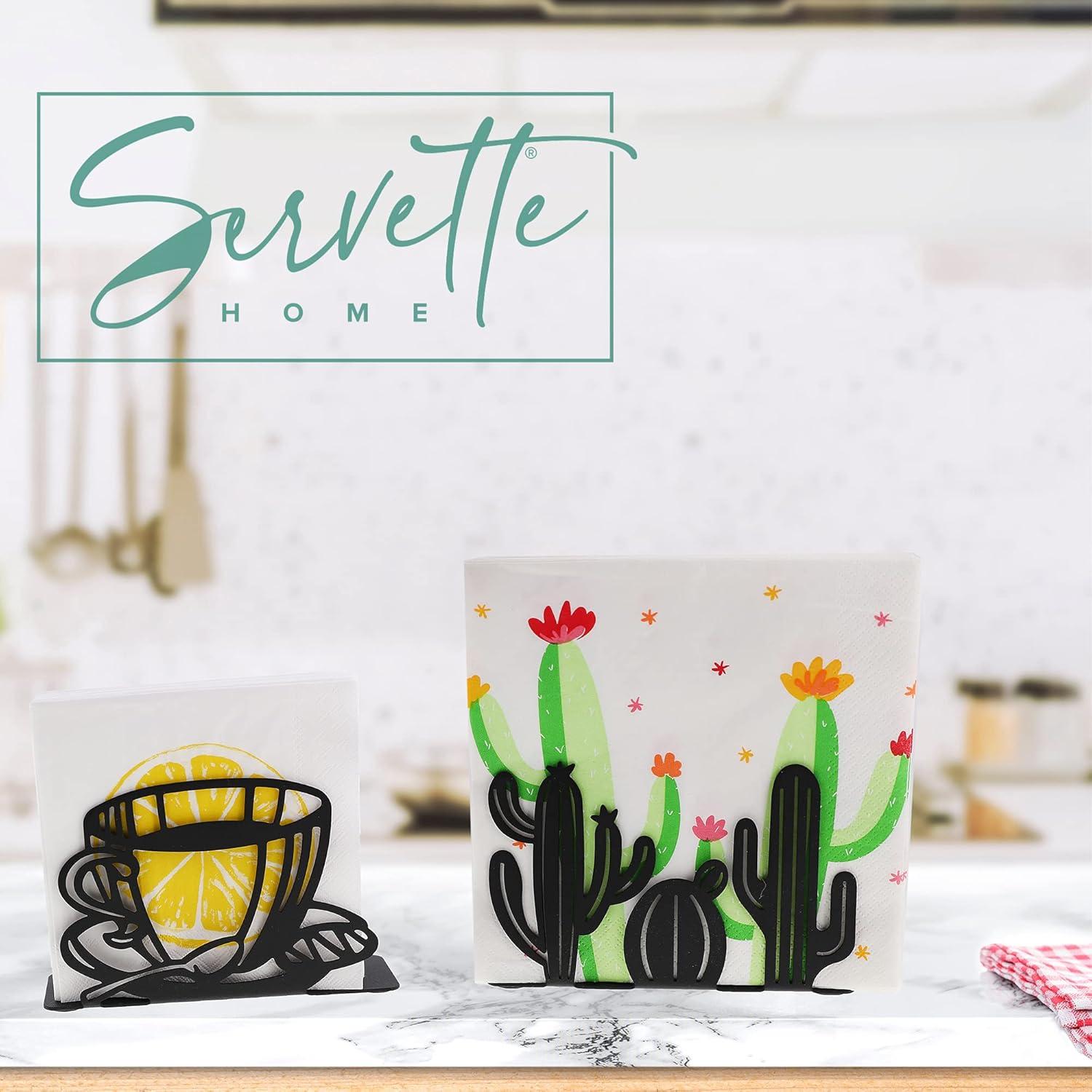 Soporte para Servilletas Metal Negro Servette Home Diseño Taza