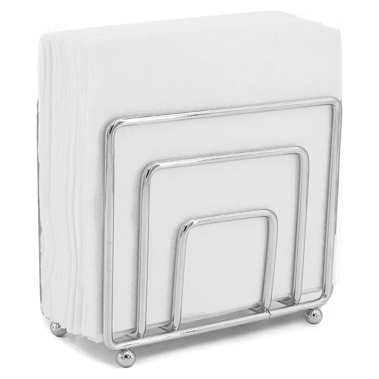 Soporte para Servilletas de Metal Hosmore Plata 14x6x12 cm