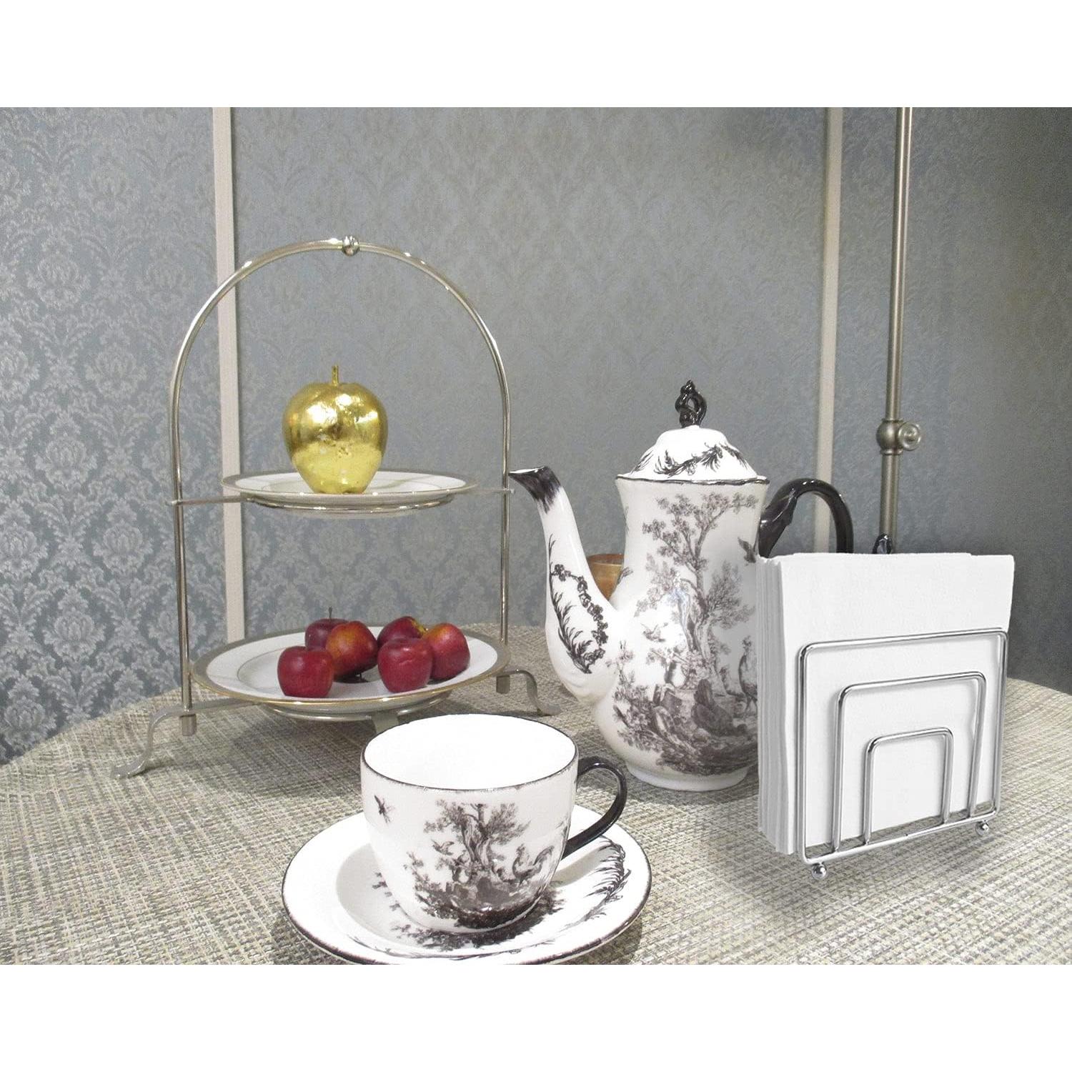 Soporte para Servilletas de Metal Hosmore Plata 14x6x12 cm