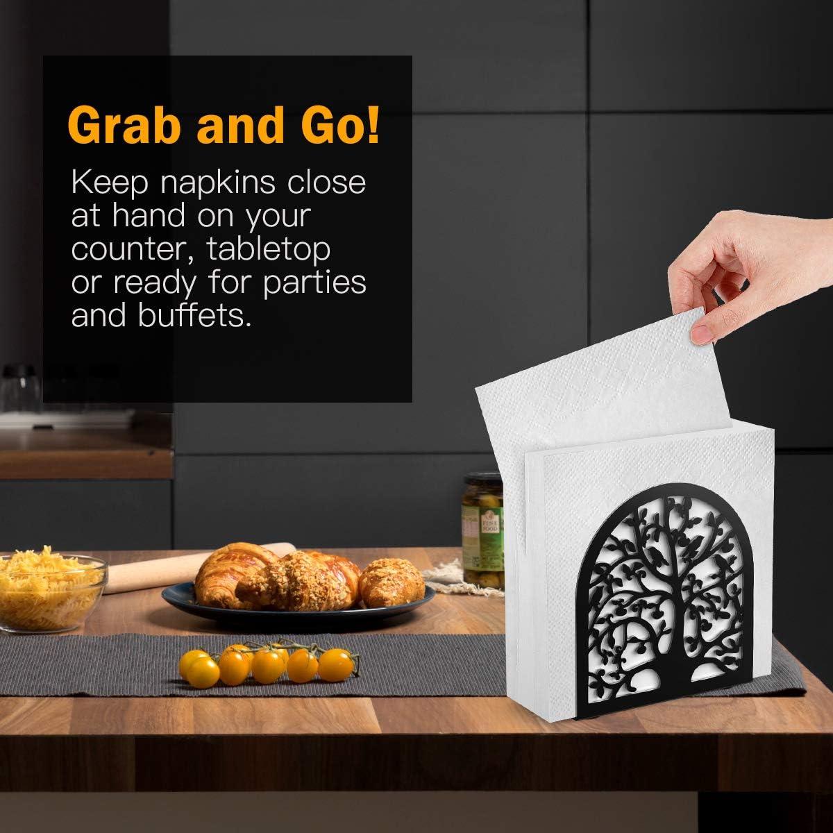 Soporte para Servilletas Housolution de Metal Negro 5.31x4.96x2.09