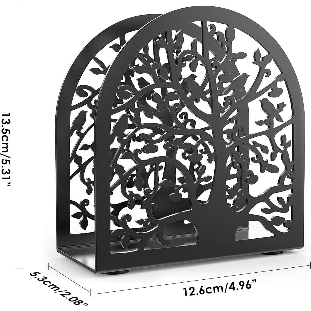 Soporte para Servilletas Housolution de Metal Negro 5.31x4.96x2.09