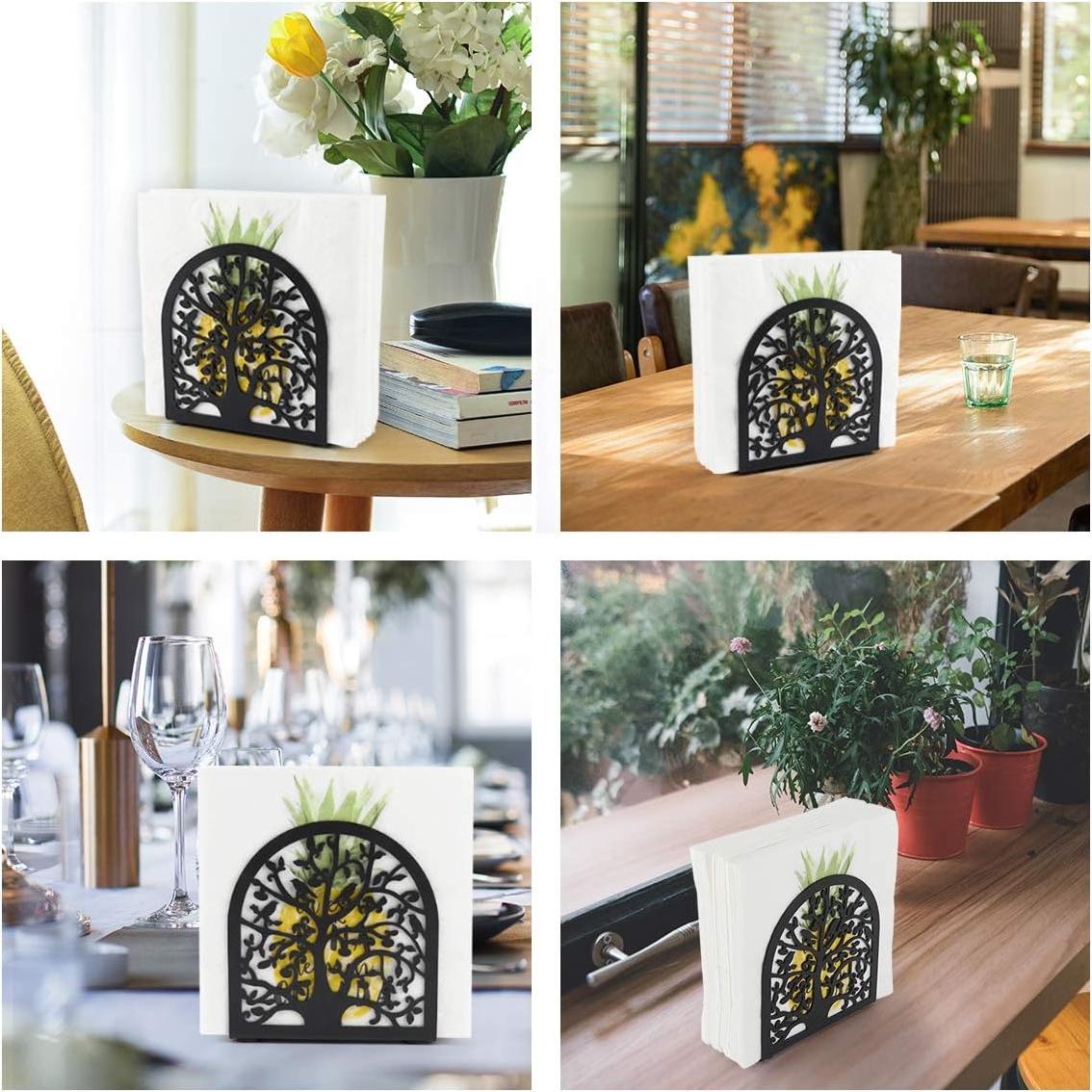 Soporte para Servilletas Housolution de Metal Negro 5.31x4.96x2.09