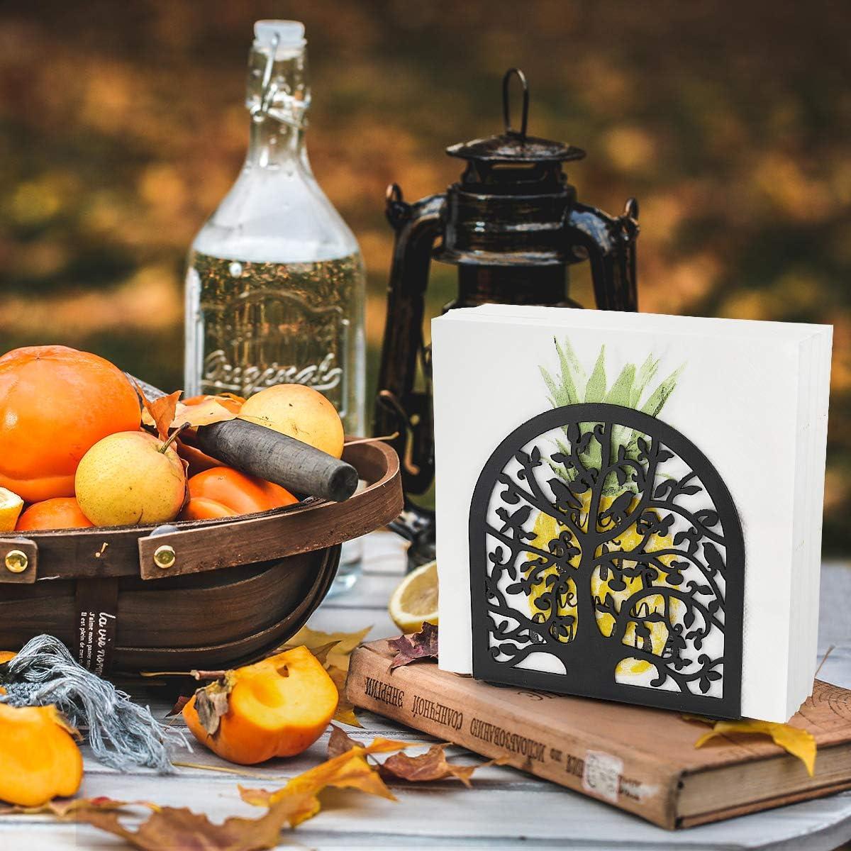 Soporte para Servilletas Housolution de Metal Negro 5.31x4.96x2.09