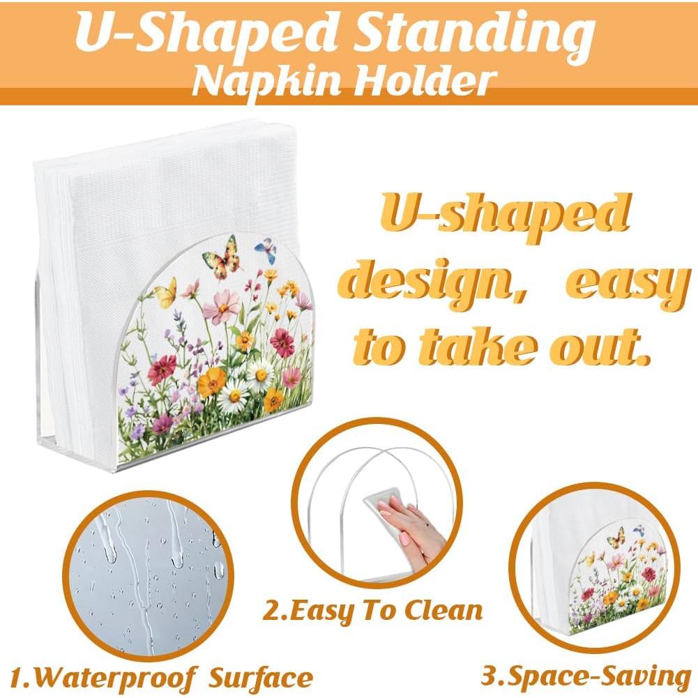 Soporte para Servilletas Acrílico SUPERDANT Clusters de Flores