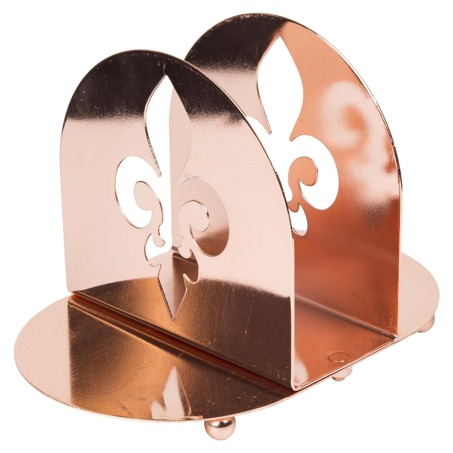 Organizador de Servilletas de Metal Cobre Creative Home 20.32x14.29 cm