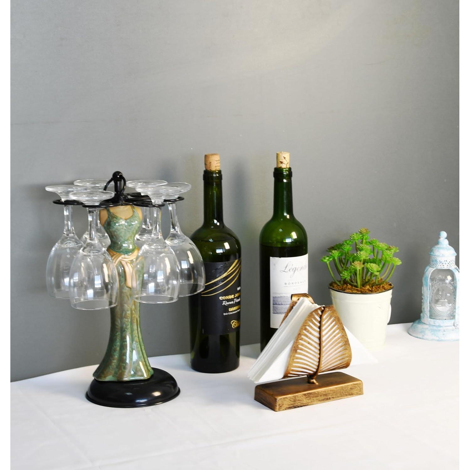 Soporte para Servilletas de Mesa Owlgift Bronce Moderno 14.48 cm