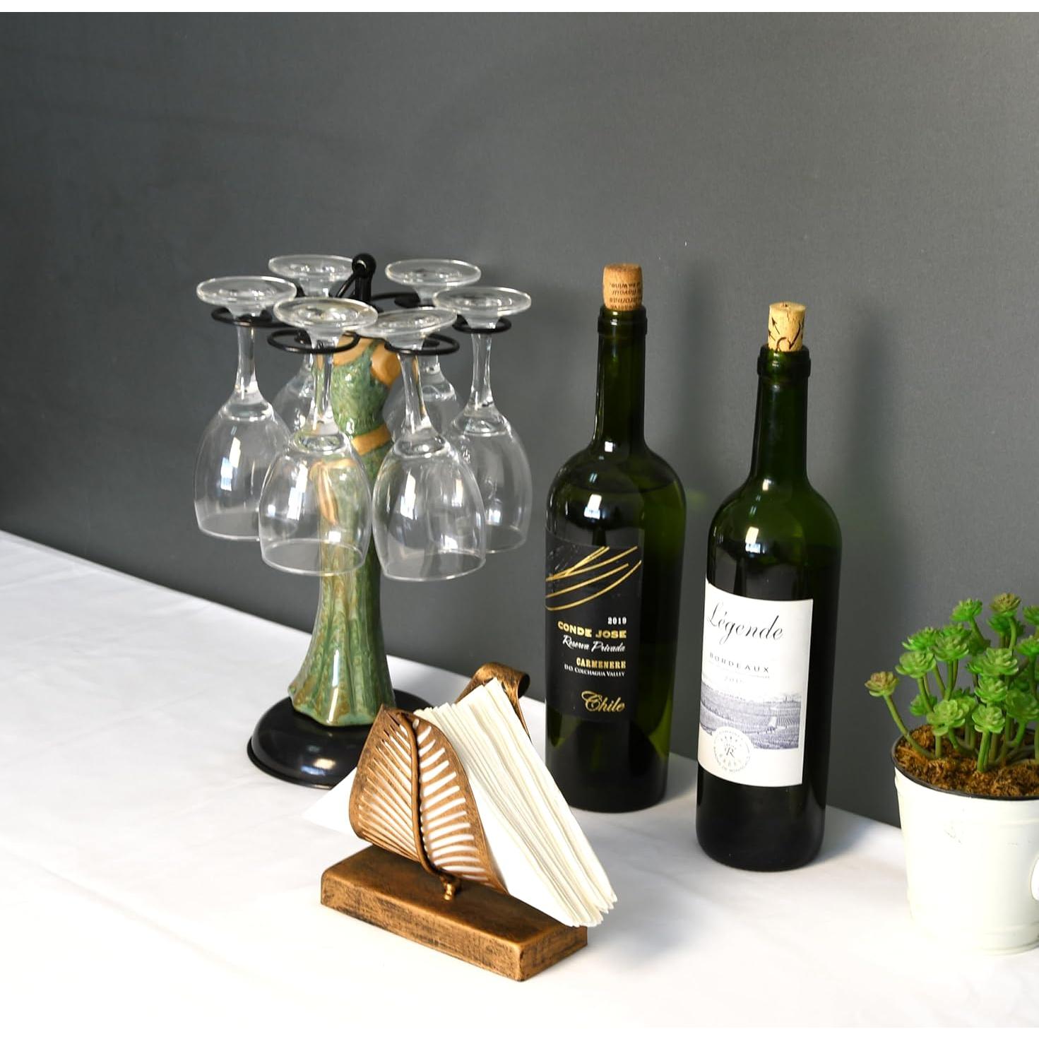 Soporte para Servilletas de Mesa Owlgift Bronce Moderno 14.48 cm