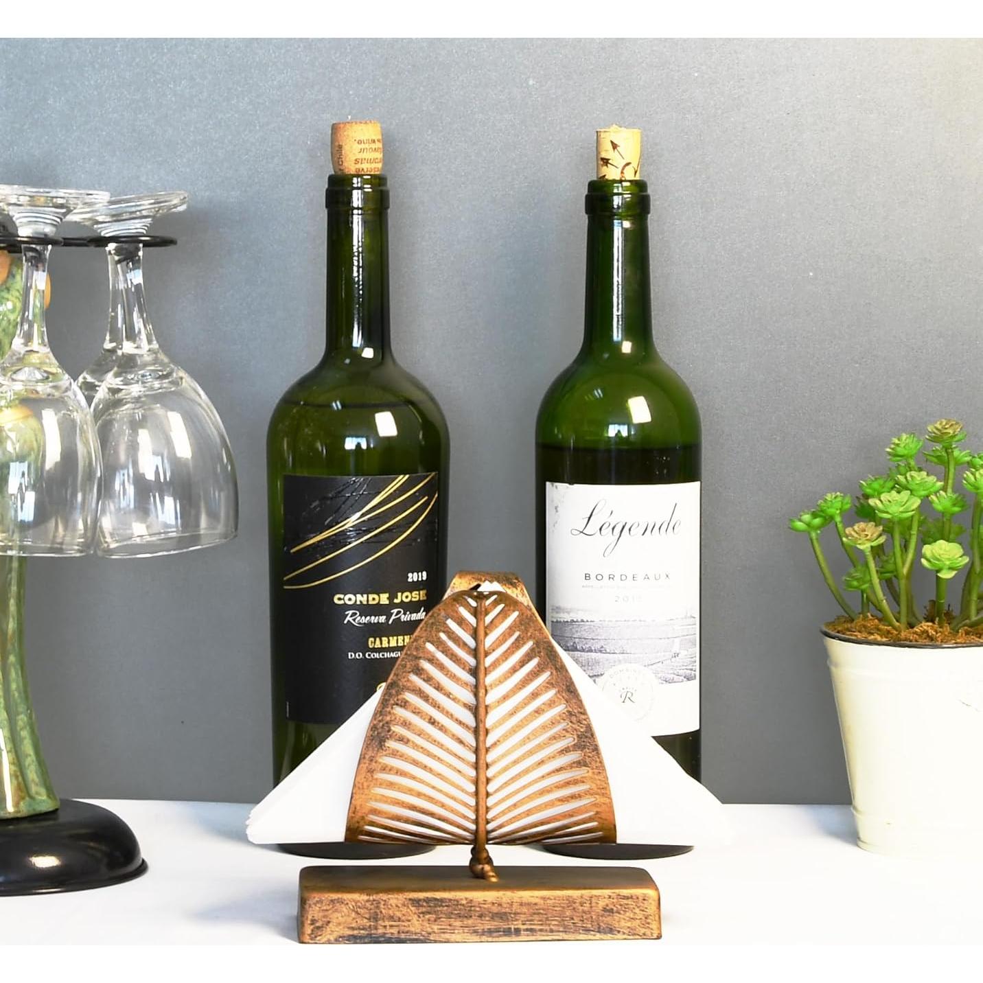 Soporte para Servilletas de Mesa Owlgift Bronce Moderno 14.48 cm