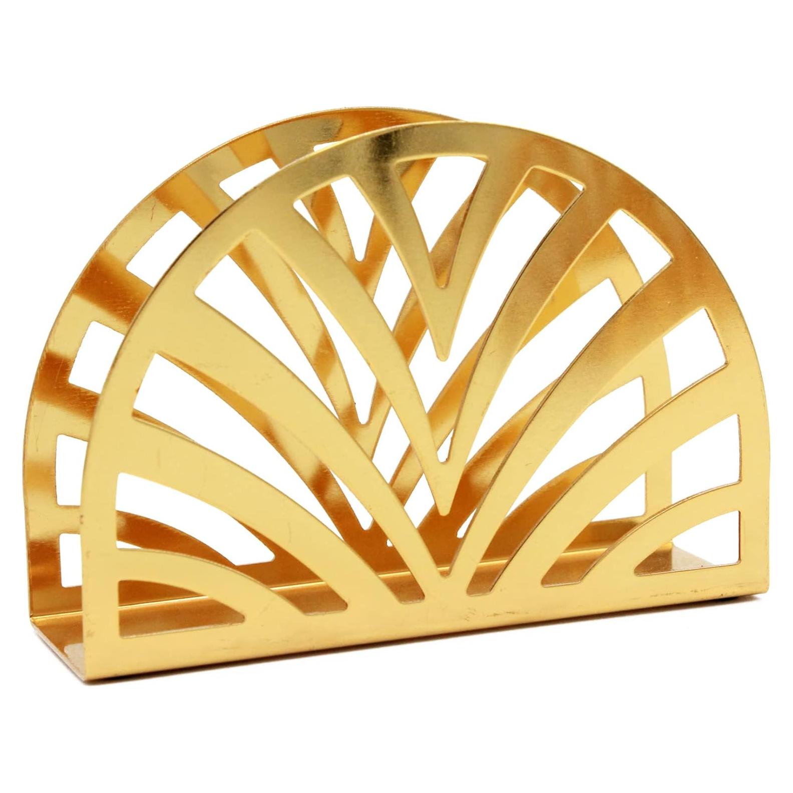 Soporte de Servilletas de Metal Dorado Tstarer - 13x9x4 cm