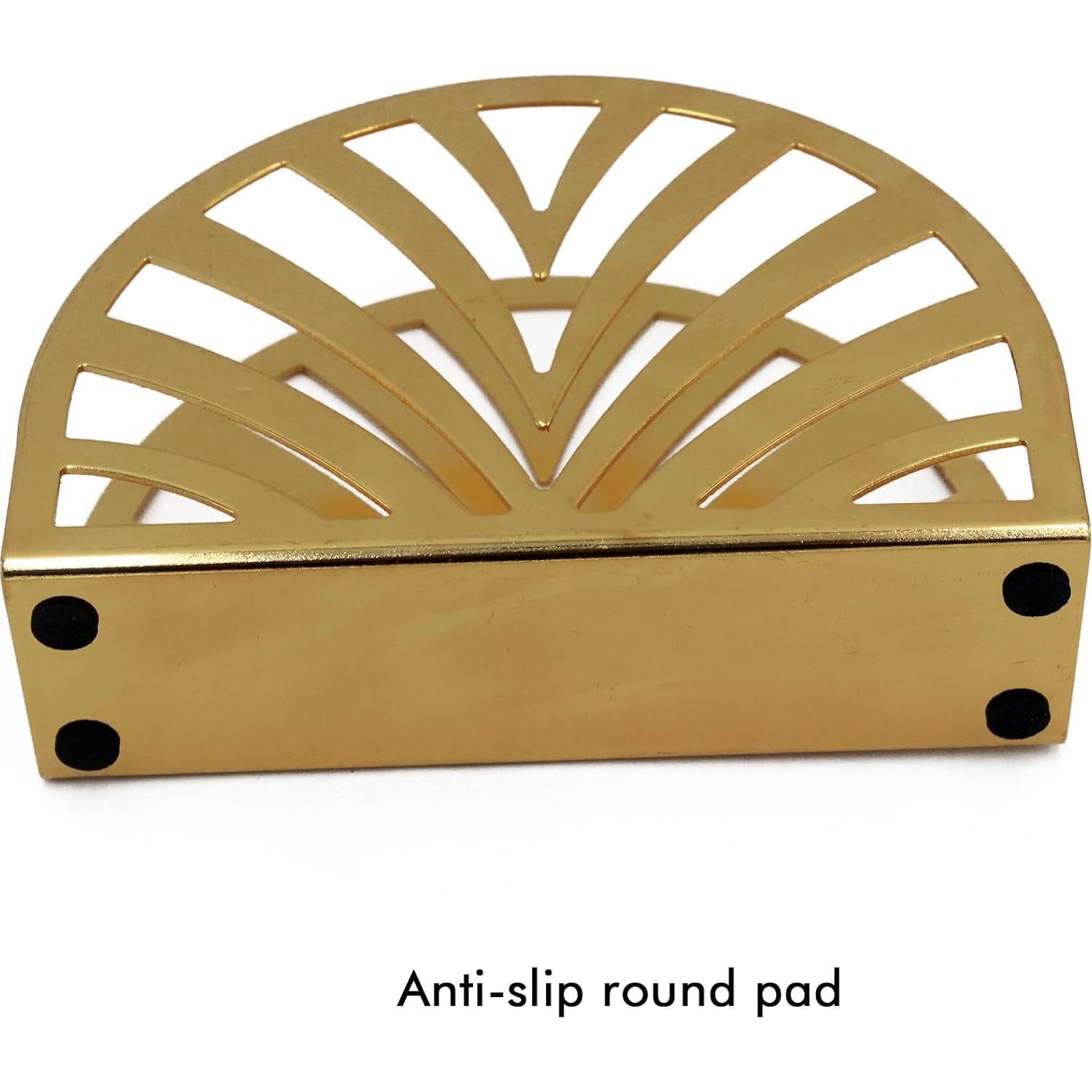 Soporte de Servilletas de Metal Dorado Tstarer - 13x9x4 cm