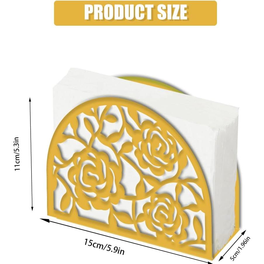 Soporte de Servilletas SUPERDANT Patrón Rosa de Hierro 15x11x5cm