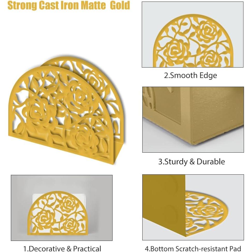 Soporte de Servilletas SUPERDANT Patrón Rosa de Hierro 15x11x5cm