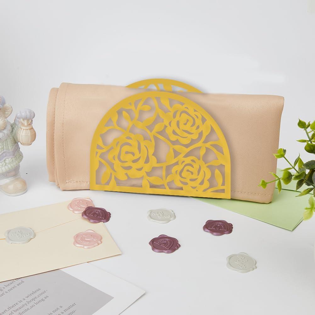 Soporte de Servilletas SUPERDANT Patrón Rosa de Hierro 15x11x5cm