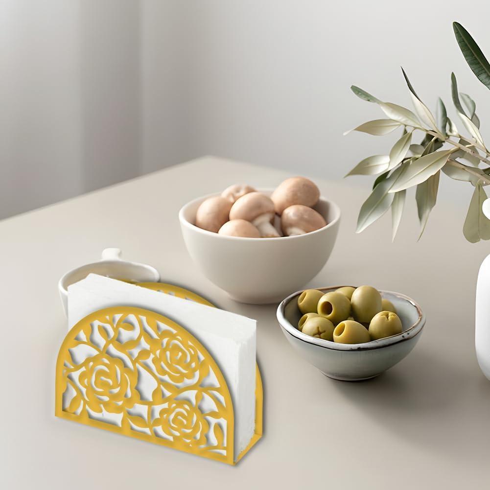 Soporte de Servilletas SUPERDANT Patrón Rosa de Hierro 15x11x5cm