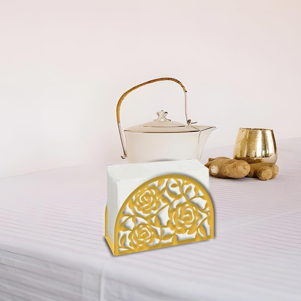 Soporte de Servilletas SUPERDANT Patrón Rosa de Hierro 15x11x5cm