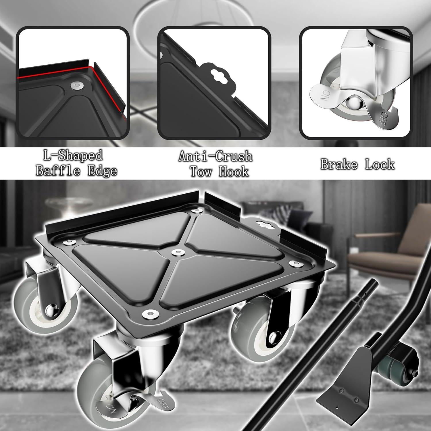 Juego de Carretillas para Muebles Qenovo 5 Ruedas 453.6 kg