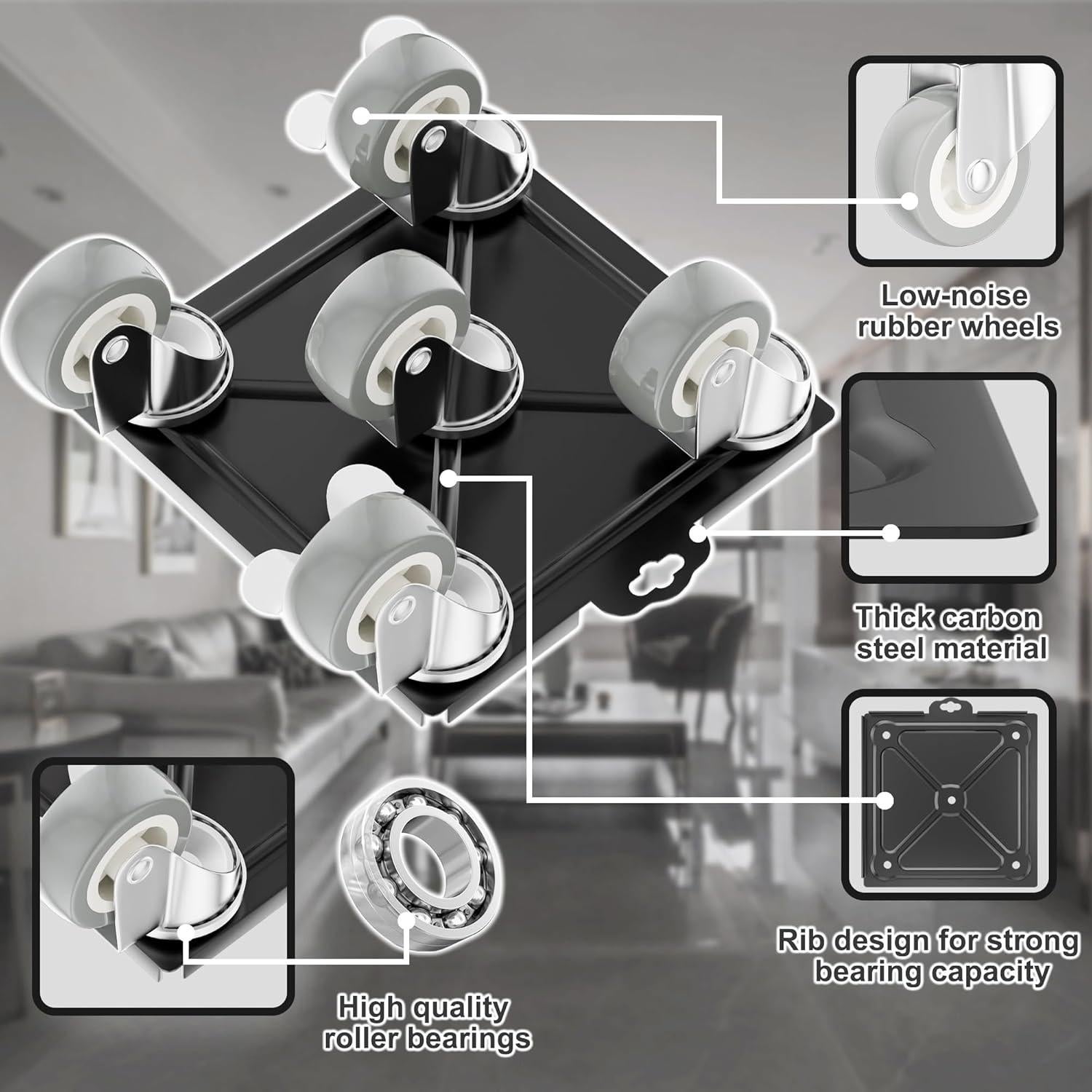 Juego de Carretillas para Muebles Qenovo 5 Ruedas 453.6 kg