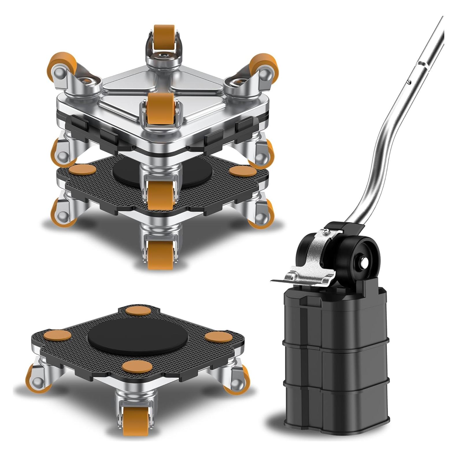 Conjunto de Mover Muebles ONEON - 4 Dollies + Elevador 400kg