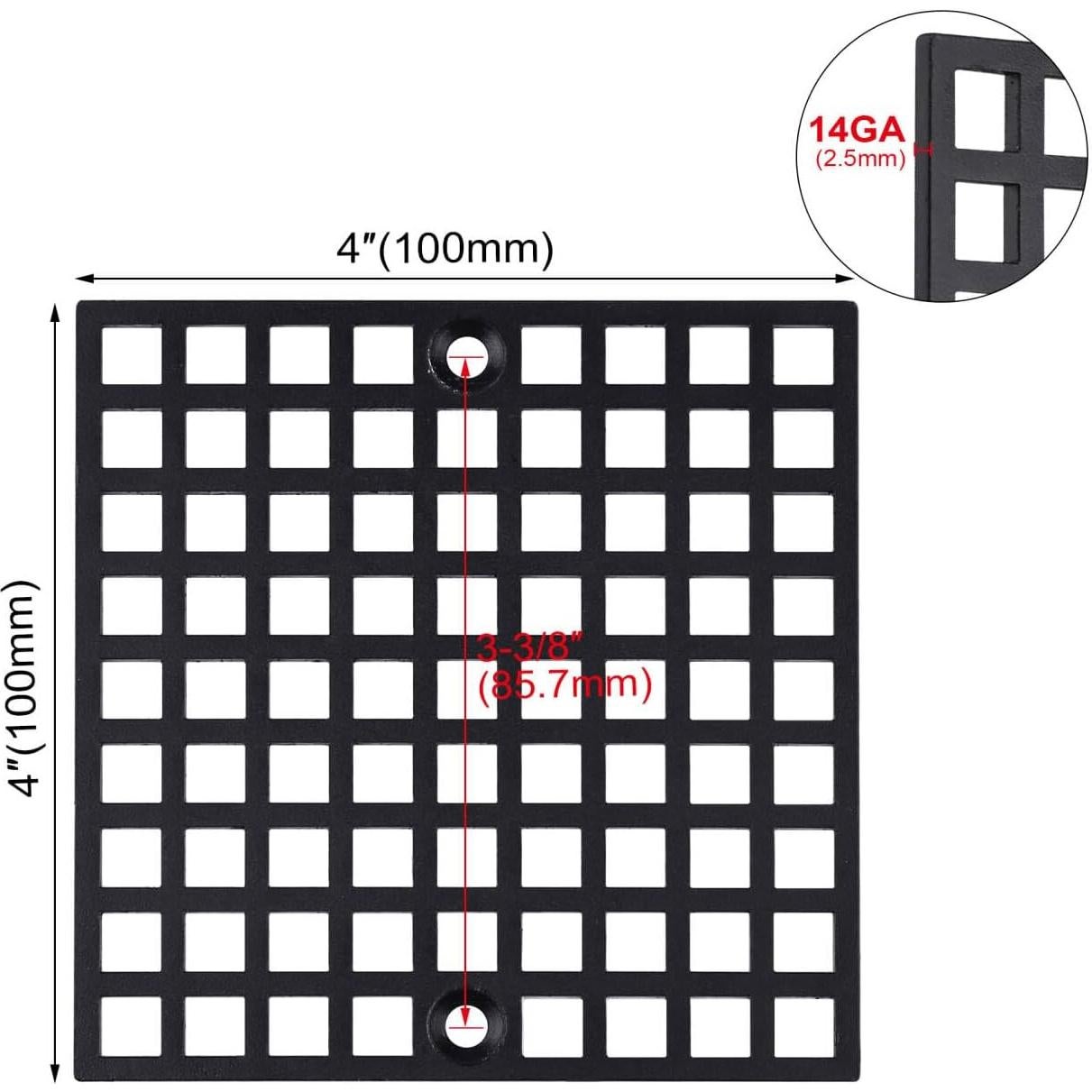 Cubierta de desagüe de ducha Baudelun 10.16 cm acero inoxidable