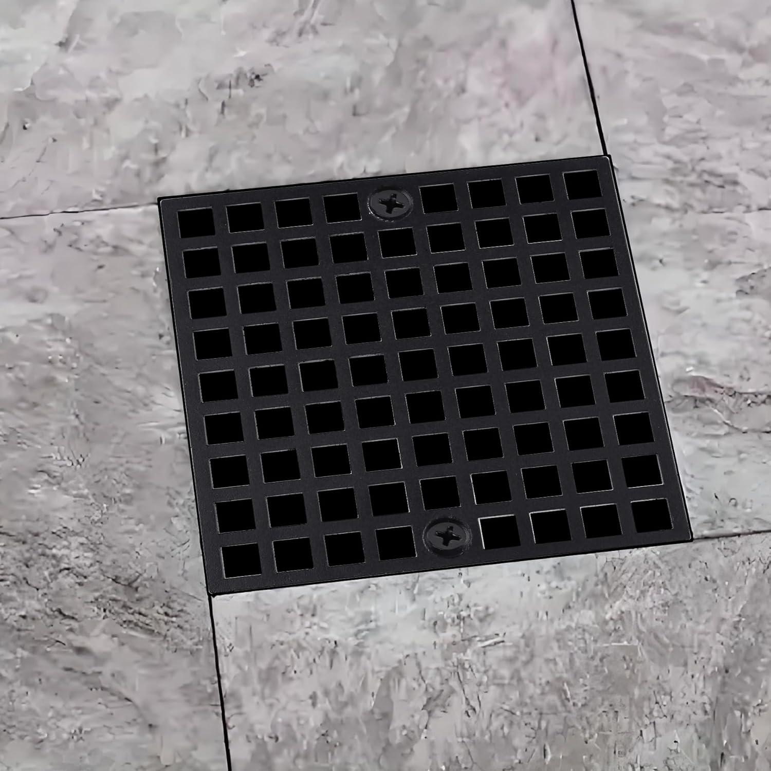 Cubierta de desagüe de ducha Baudelun 10.16 cm acero inoxidable