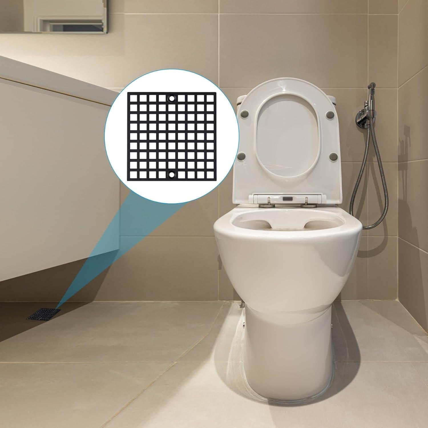 Cubierta de desagüe de ducha Baudelun 10.16 cm acero inoxidable