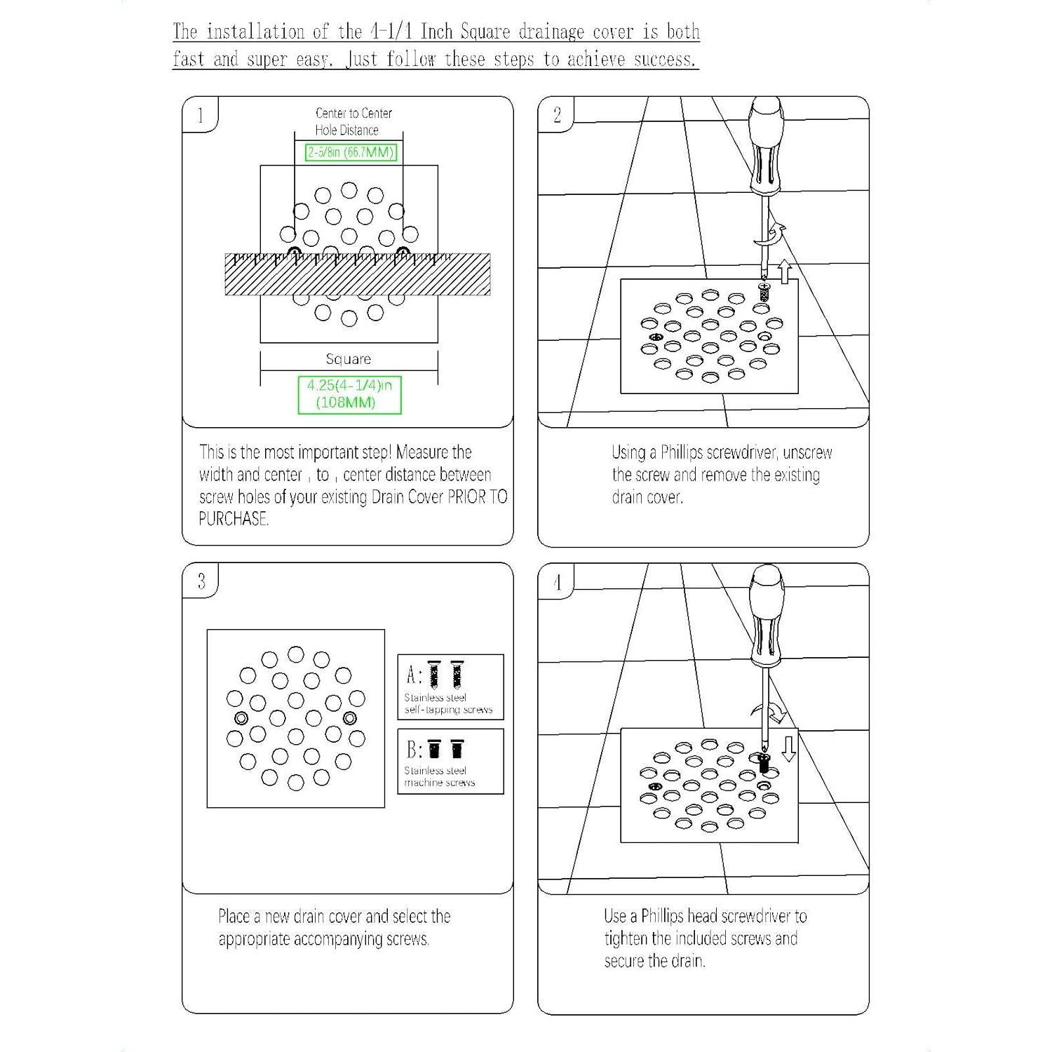 Tapa de Desagüe Cuadrada Poyde 108mm Dorado Cepillado