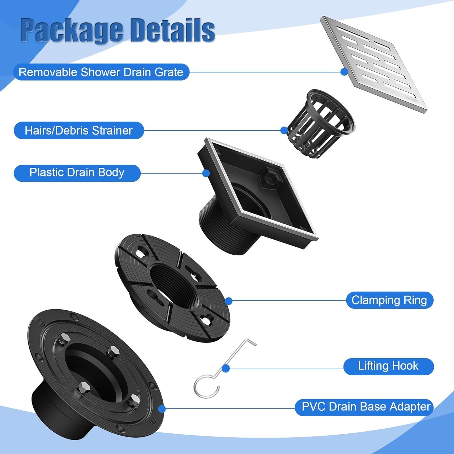 Desagüe de Ducha Cuadrado Neodrain 10x10 cm Acero Inoxidable