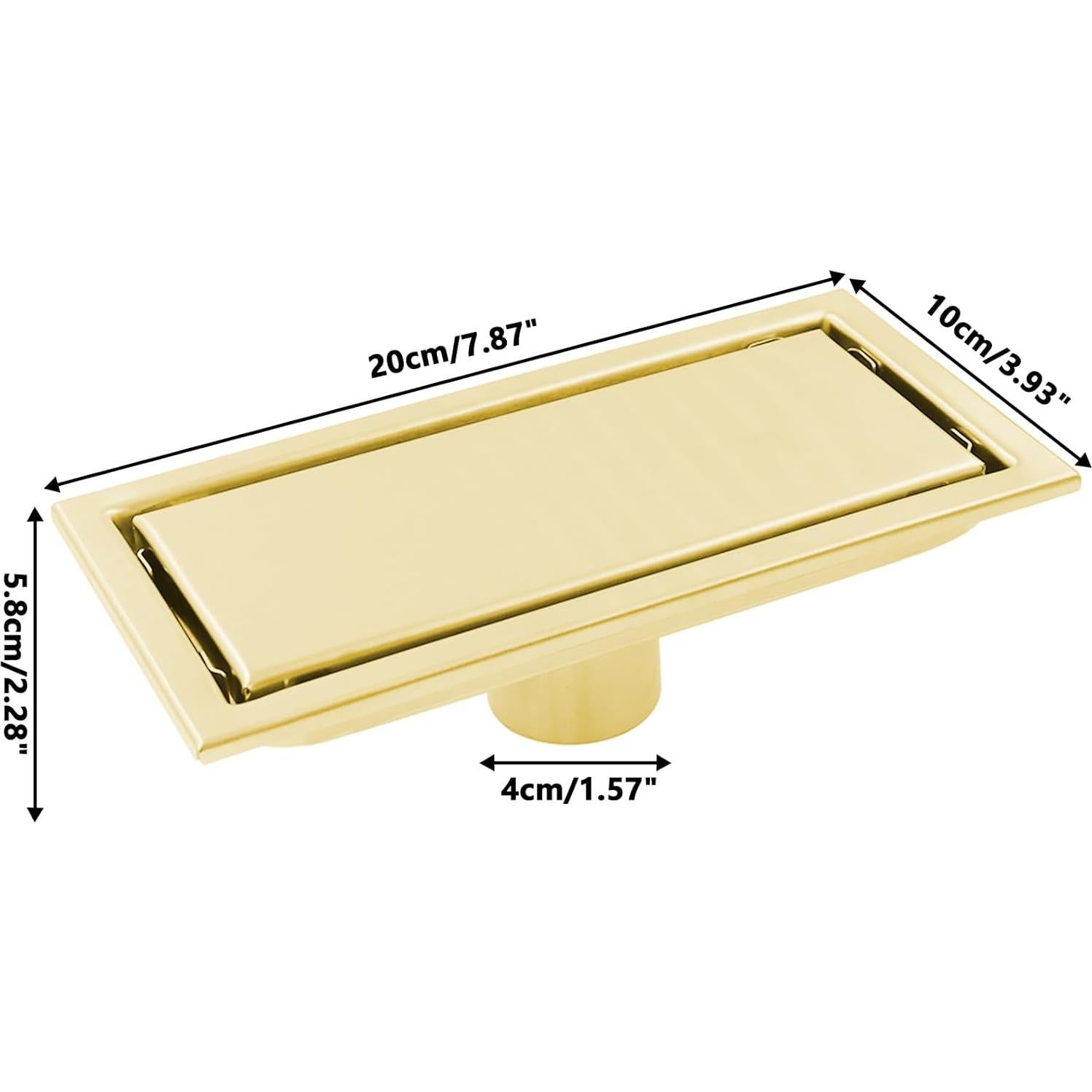 Desagüe de Ducha Lineal Ulifestar Acero Inoxidable Oro 10x20cm