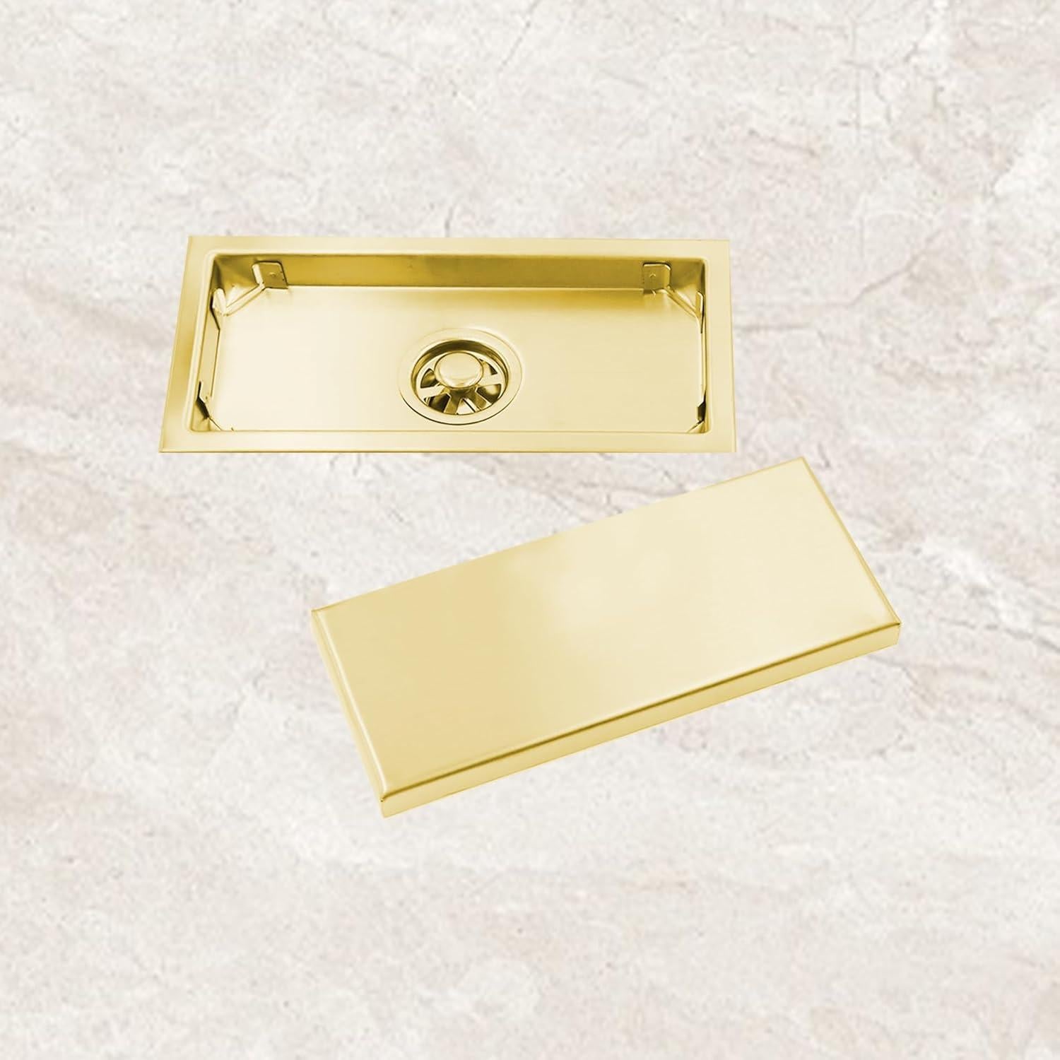 Desagüe de Ducha Lineal Ulifestar Acero Inoxidable Oro 10x20cm