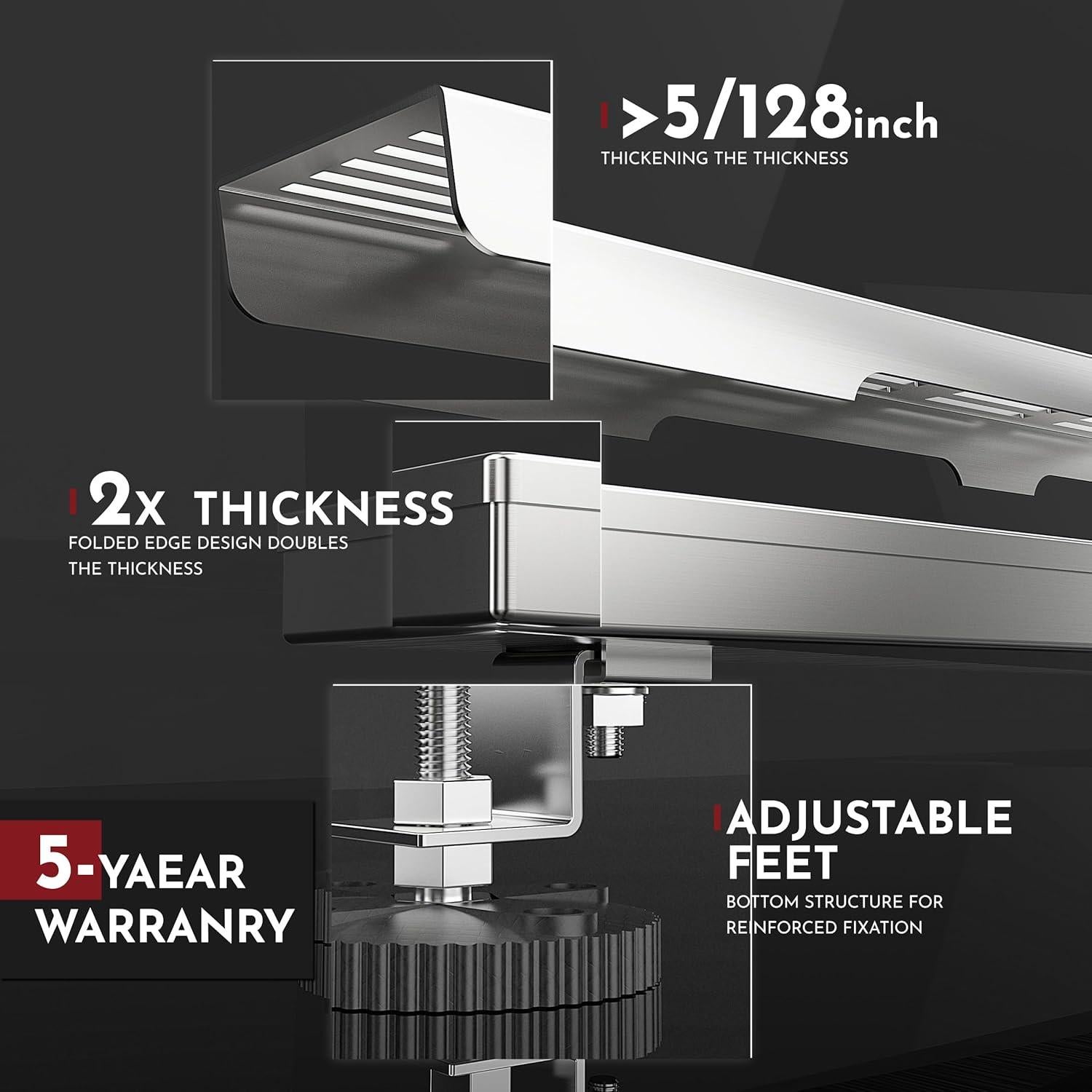 Drenaje Lineal WEBANG 30.48 cm Acero Inoxidable Cepillado